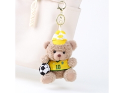 Llavero de peluche de oso número 10 de Brasil, Mundial 2026, coleccionable, suave, regalo STELASPLEN