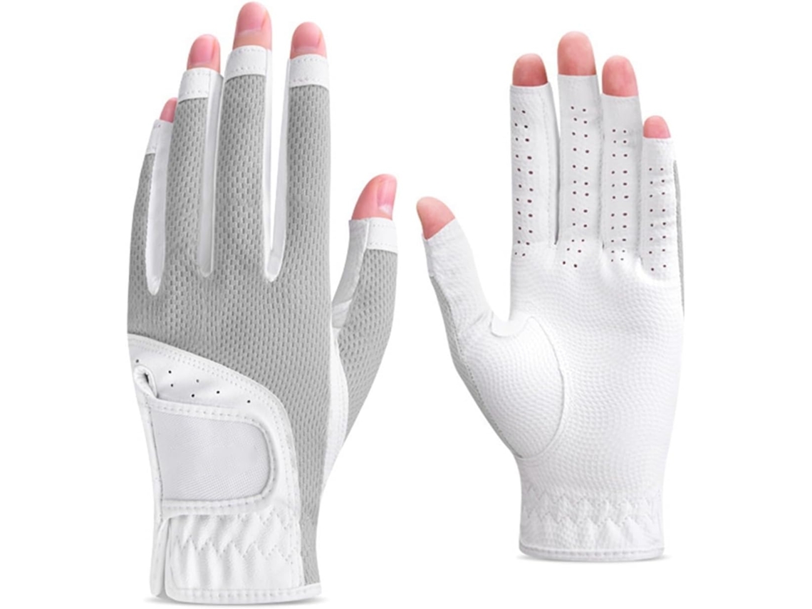 Guantes De Golf Para Mujer Con Dedos Descubiertos, Ajustables, Malla Transpirable, Protección Solar, Accesorio