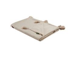 Manta Decorativa Crema de Algodón BELIANI Y Marrón 130X180 Cm Deoghar