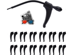 Ganchos de silicona para las orejas, soporte antideslizante, puntas de lengüeta, retenedor de funda para gafas de sol, 12 y 20 pares, Rosewell