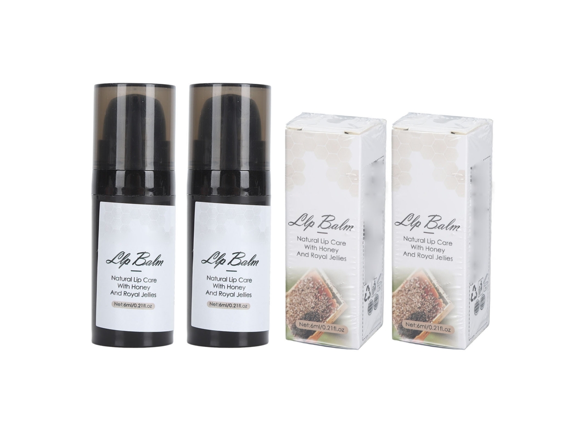 2pcs Bálsamo Labial De Miel Hidratante Profesional Reparador Duradero Extractos Vegetales 6ml Para Labios Y Cutículas