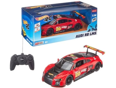 Coche Teledirigido RC HOT WHEELS Audi R8 (Rojo)