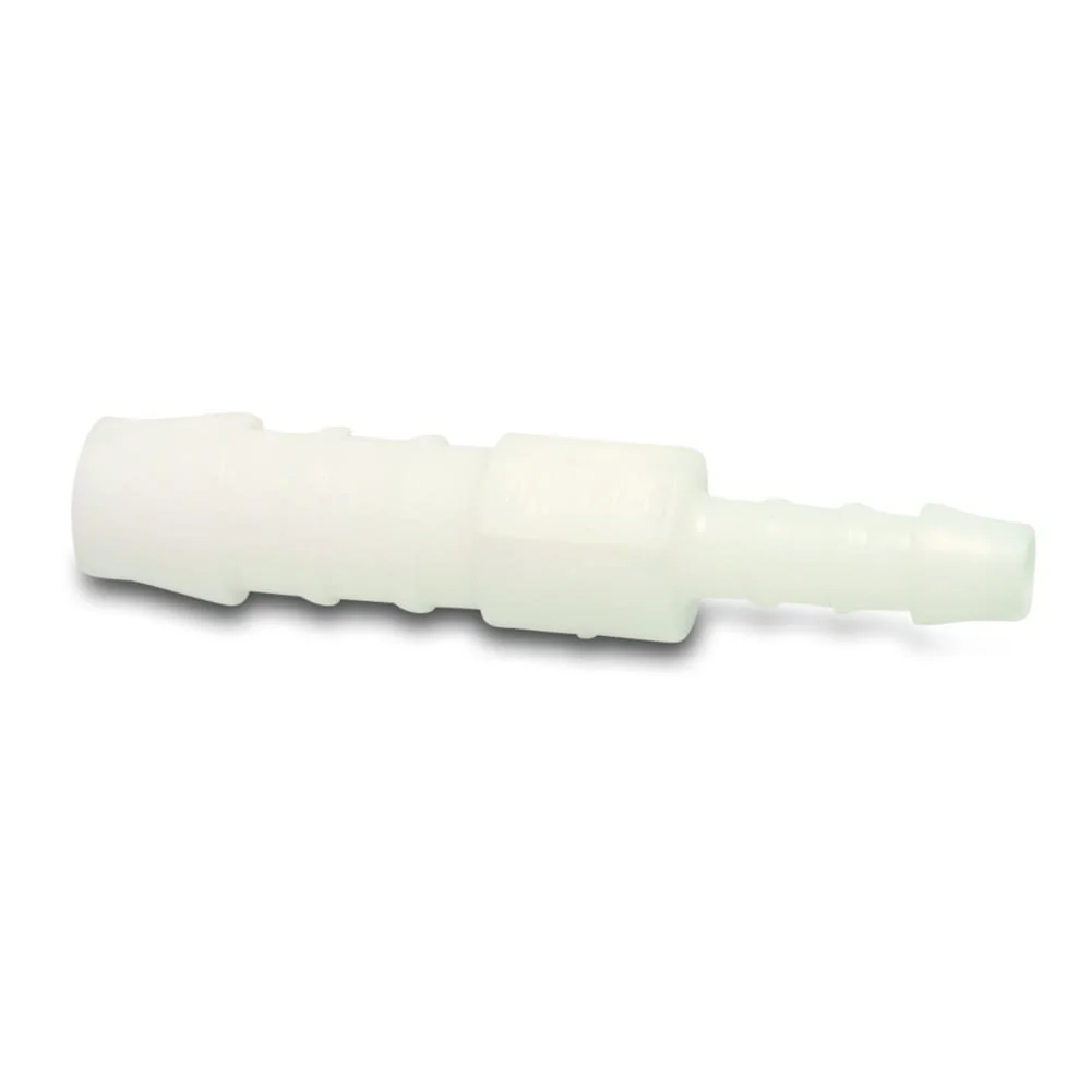Conector de manguera de plástico reducido de 6 x 4 mm POM resistente a combustibles y aceites.