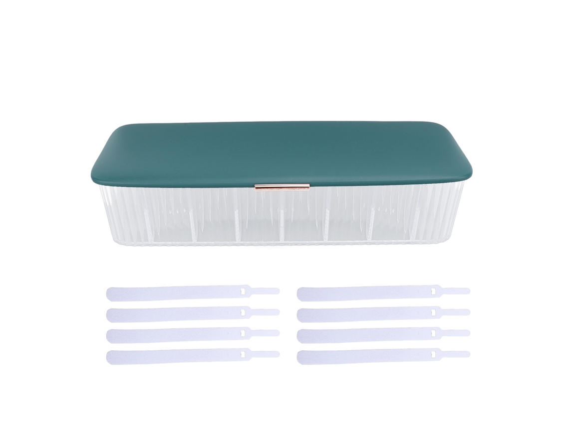 Caja De Almacenamiento Con Tapa: Almacenamiento Multifuncional Para Cables, Cosméticos Y Accesorios Pequeños.