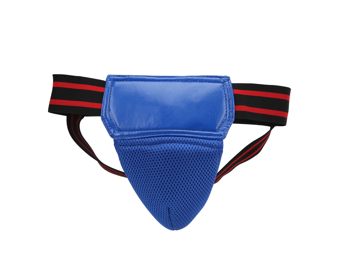 Omni-protector De Ingle De Cuero Pu Transpirable Para Boxeo, Kickboxing, Muay Thai Y Taekwondo Azul