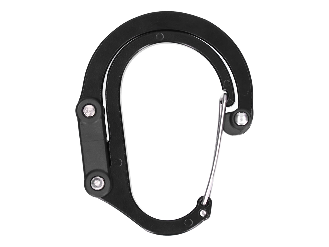 Mosquetón Con Gancho De Seguridad Tipo D De Aleación De Aluminio Para Escalada Y Actividades Al Aire Libre - Negro