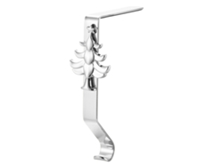 Soporte metálico para medias navideñas, accesorio brillante para chimenea TRUYUETY