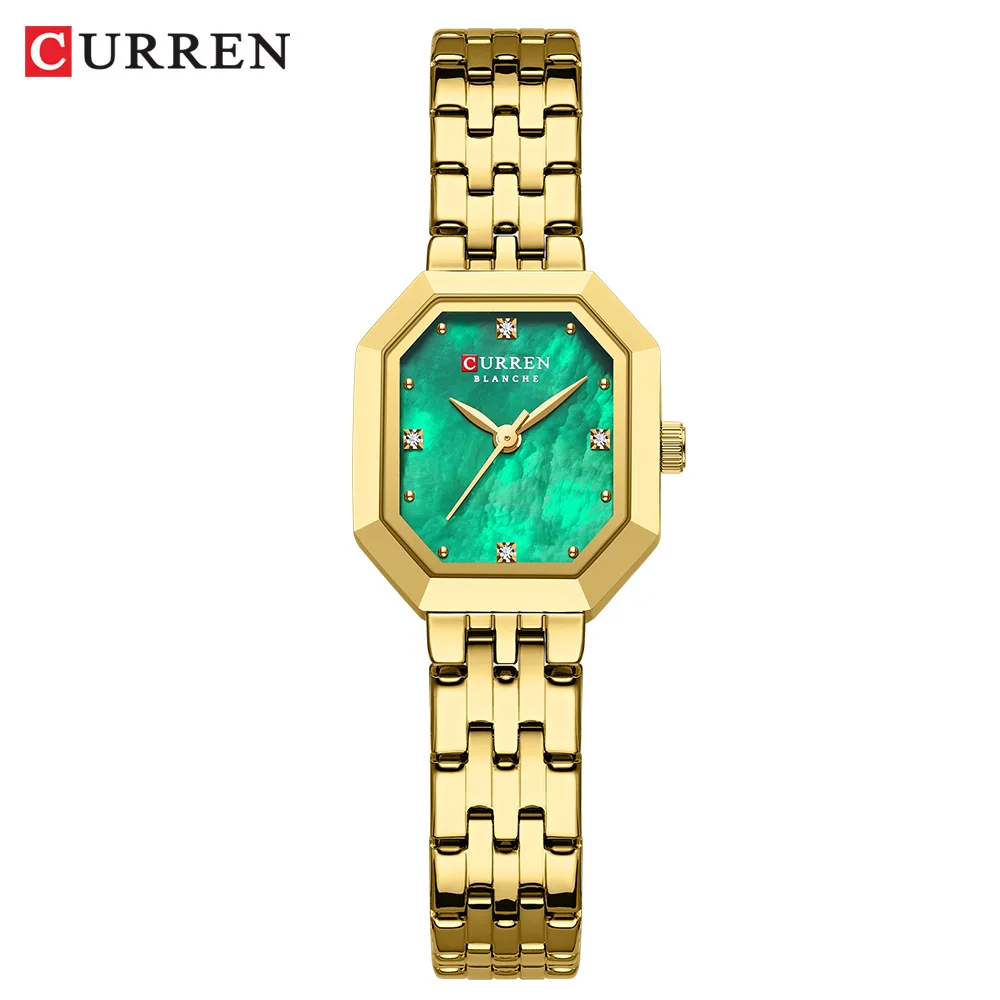 Reloj De Señora, Caja De Acero Inoxidable Resistente Al Agua, Con Agujas Luminosas Y Visualización De Fecha.