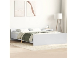 Estructura De Cama Con Cabecero Piecero Blanco 150x200 Cm