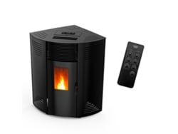 Estufa de pellets de esquina Iseos 12,2 Kw Negra Sannover