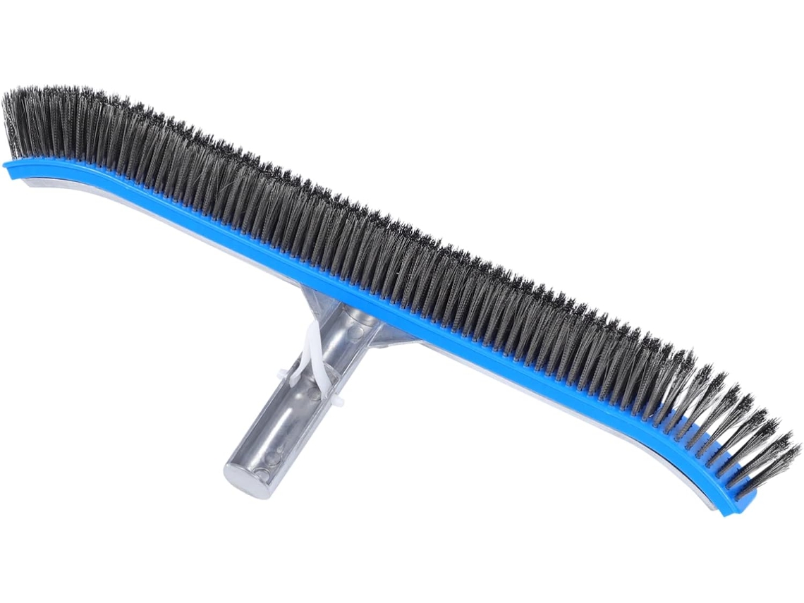 1 Cepillo De Alambre Acero Para Piscina Cabezal Repuesto Mango Aluminio 18 Pulgadas Redondo Limpieza Piscinas Enterradas