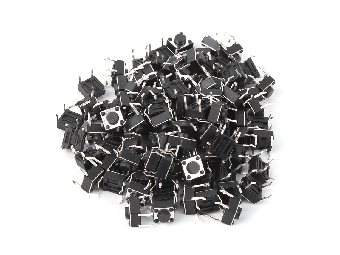 100 Piezas De Interruptor Táctil Momentáneo Mini Micro Push Button 6x6x4.3mm Accesorio