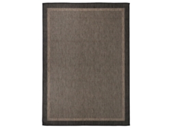 vidaXL Alfombra de exterior de tejido plano marrón oscuro 140x200 cm