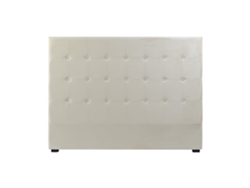 Cabecero Cama Poliester Mdf Crema 159x8x119cm
