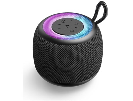 Altavoz Bluetooth portátil con Bluetooth 5.3, luces RGB, sonido estéreo y graves, tamaño compacto, resistente al agua IPX5, altavoz de viaje livian...