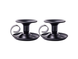 2026-soporte De Velas Taper De Hierro Retro, Set De 2, Diseño Simple En Negro, Estable Y Elegante Para Diferentes Ocasiones