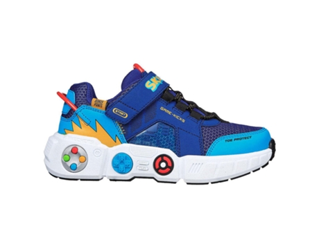 Zapatillas de Niños SKECHERS Entrenadores Gametronix Azul (28)
