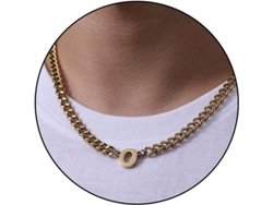 2026-cadena De Eslabón Cubano Con Letra Inicial A-z De Acero Inoxidable 6.5mm 18+2 Pulgadas Regalo De Joyería Para Hombres Mujeres Niños