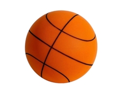Balón De Baloncesto Silencioso De 21/24 Cm Para Entrenamiento En Interiores, Alta Elasticidad, Color Naranja.