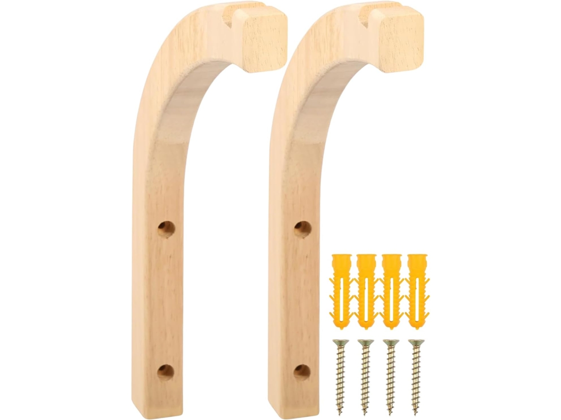 Percheros De Pared Para Interiores, Percheros Para Ropa De Interior, 2 Soportes De Montaje En Pared, Hechos De Madera,