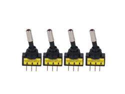 4 Interruptores Basculantes On/off Con Led Rojo, 3 Pines, 12 Mm, 20 A, 12 V Cc Para Coche.