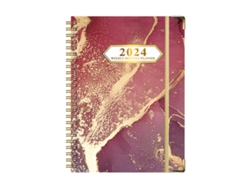 Agenda 2024, Agenda semanal 2024, Planificador diario 2024, Tapa blanda y flexible Kofihety