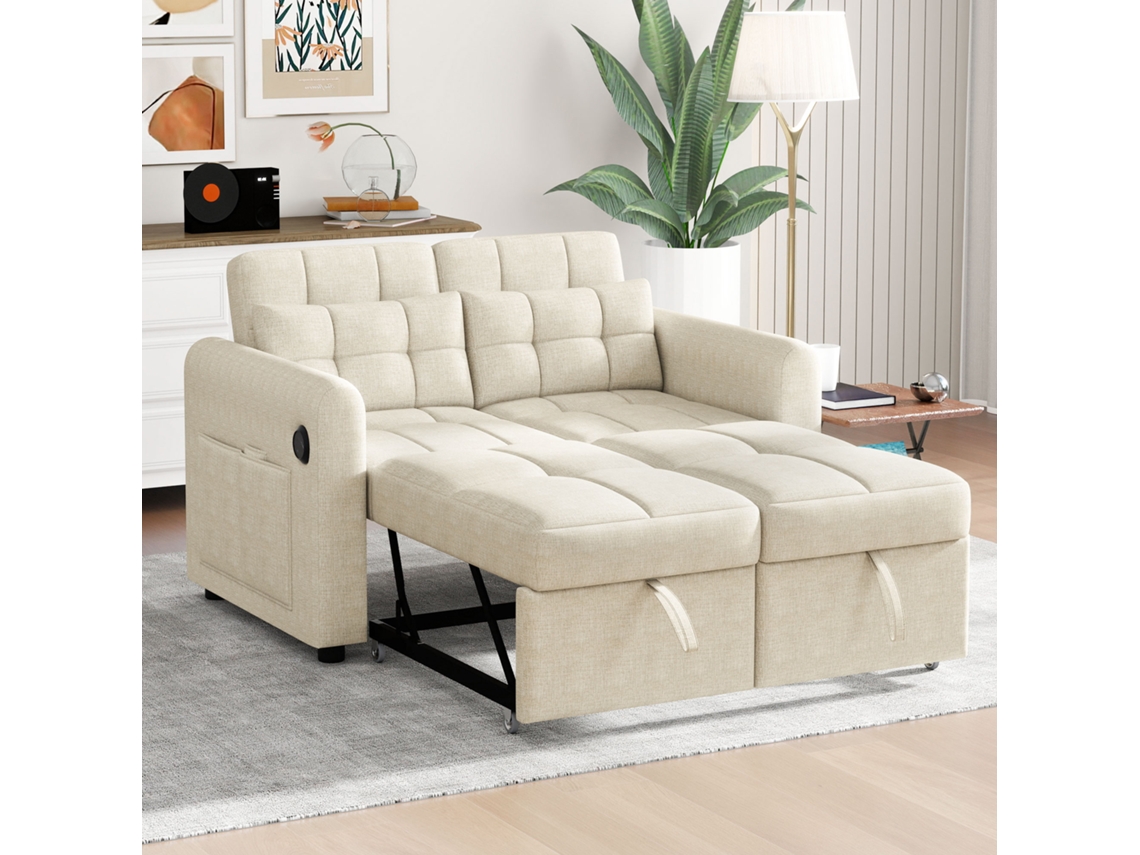 Sofá Cama Moderno Ajustable De 2 Plazas