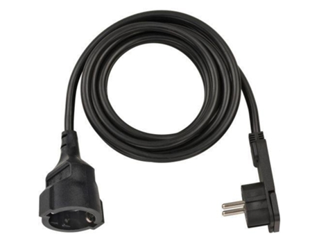BRENNENSTUHL-1168980030-alargador eléctrico ip20 h05vv-f3g1,5 de 3 m (negro) con clavija plana