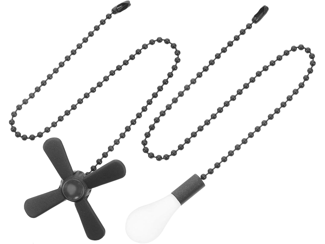2 Piezas De Cadena De Tirador De Ventilador, Cuentas De Extensión De Techo Decorativas Elegantes Para