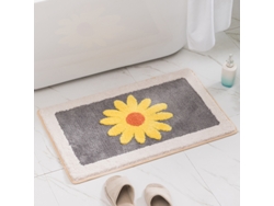 Alfombra de Baño LUUCOZK Antideslizantes Absorbentes Decoración Baño Secado Poliéster Gris (50x80cm)