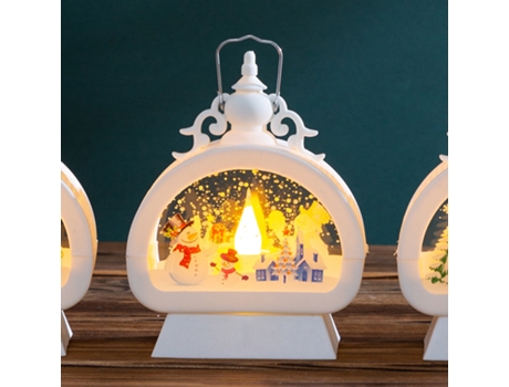 Adorno de Navidad Portátil Creativo Pequeña Lámpara Aceite Linterna Colgante Retro