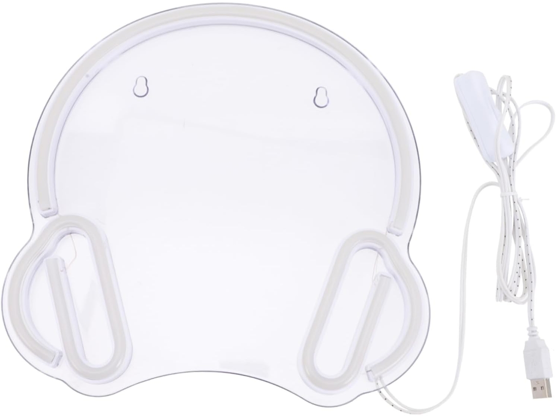 Letrero de neón LED decorativo con diseño de casco, alimentado por USB, para dormitorio y SFUSHOS