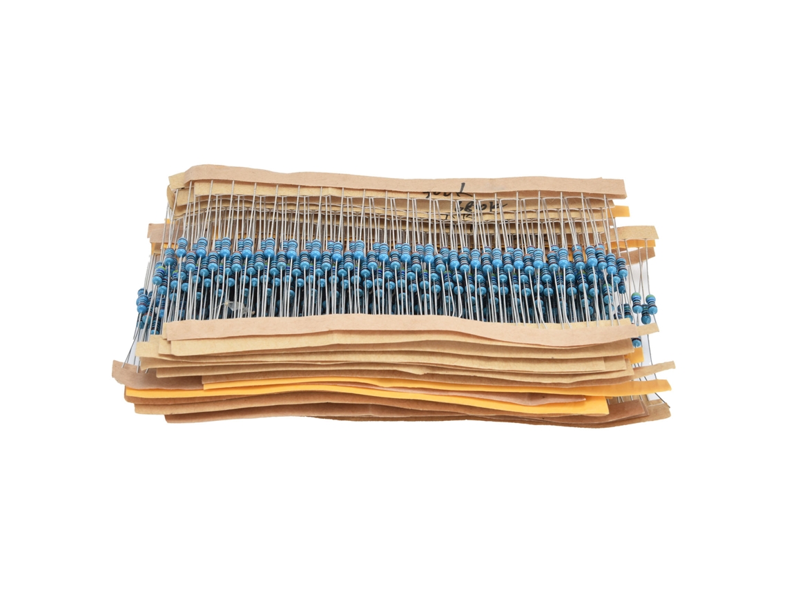 600 Piezas Resistencias De Película Metálica 30 Valores 1/4w 1% Para Proyectos Diy Electrónicos