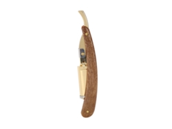 Navaja Recta Plegable Profesional De Acero Inoxidable Para Afeitar Barba Y Depilar Pelo Herramienta Café