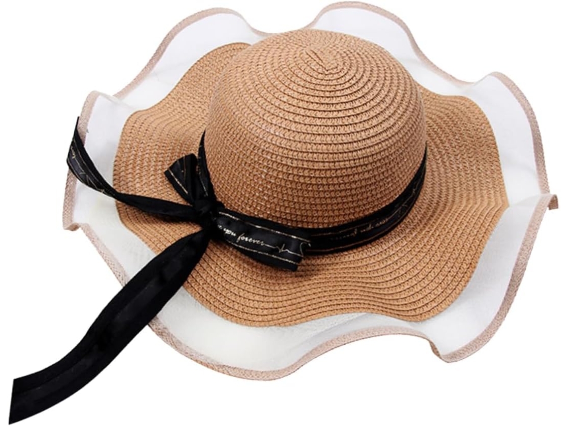 Sombrero de paja para mujeres y niñas, gorro de punto para protegerse del sol.