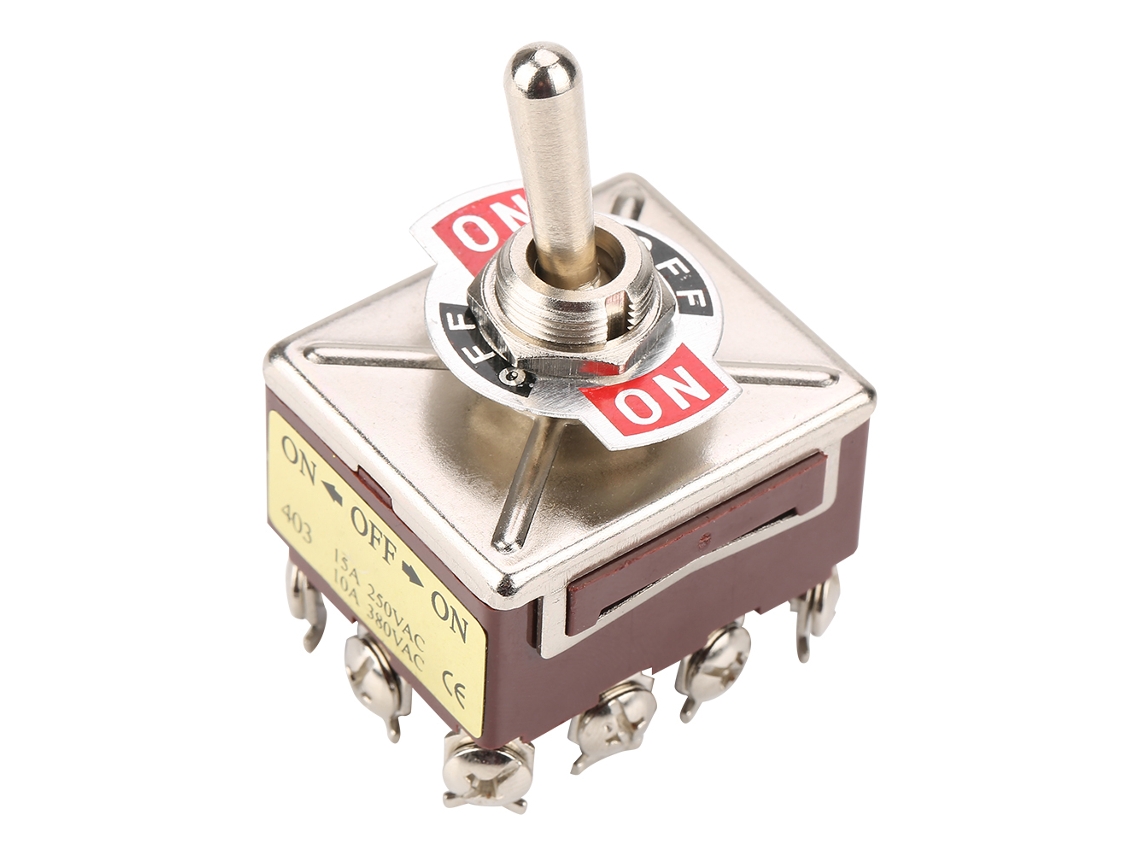 2026dz-interruptor De Palanca De 3 Posiciones On/off/on 4pdt 12 Pines 12mm 15a/250vac 10a/380vac