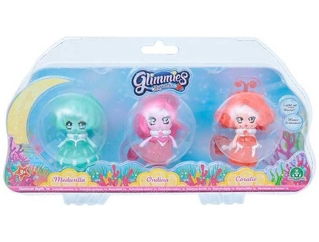 Conjunto de Figuras GIOCHI PREZIOSI Glimmies - Aquaria Medusilla, Ondina Y Coralie