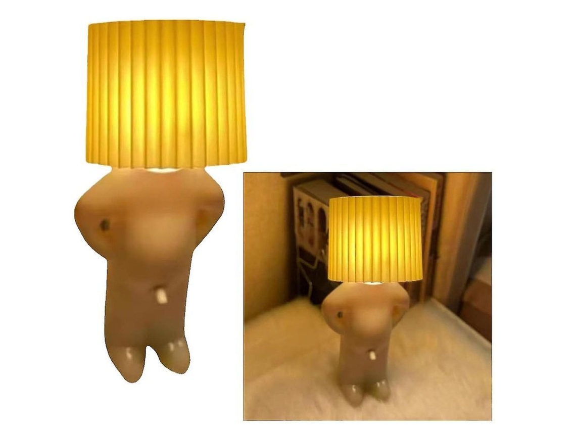 Lámpara De Oficina Creativa Niño Travieso Hombre Tímido Amarillo Rápido
