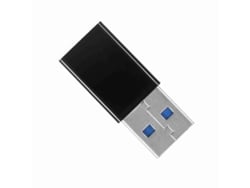 Adaptador Usb 3.0 A Macho Para Usb-c 3.1 Fêmea Otg Carregamento Dados Conversor Preto 2pcs