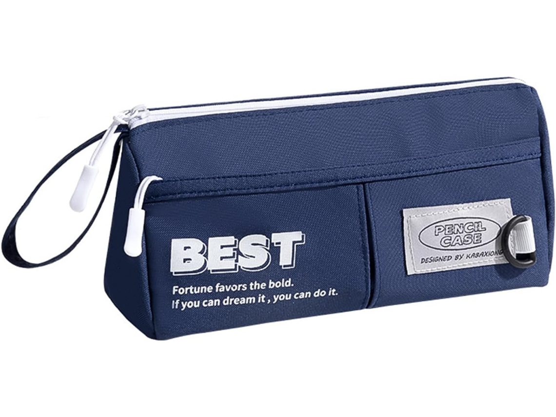 Estuche Para Lápices De Gran Capacidad Con Cremallera Para La Escuela Y La Oficina, B