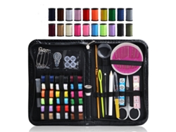 Kit de costura de viaje 58 en 1, set para principiantes con herramientas profesionales, incluye hilos multicolor, diseño compacto y portátil.