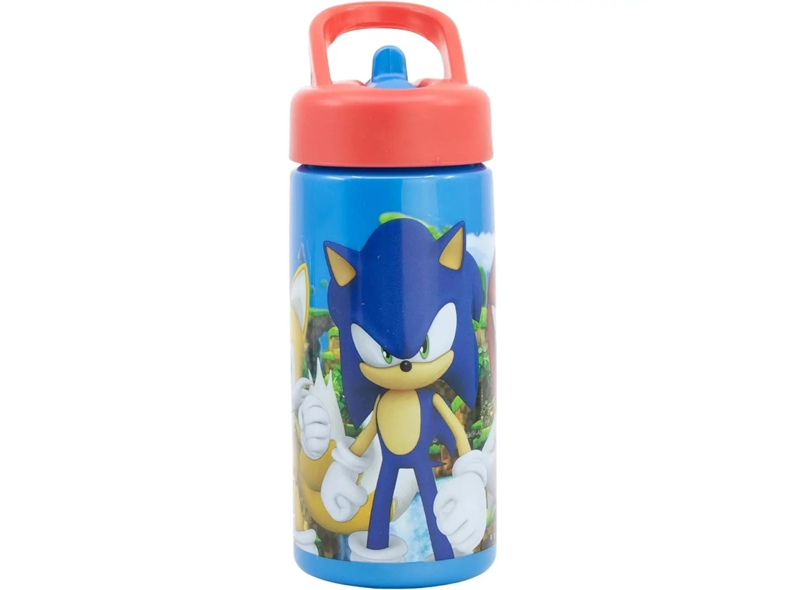 Botella De Agua Deportiva Con Pajita Y Asa Sonic De 410ml