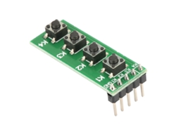 Módulo De Teclado Con 4 Interruptores De Botón Pulsador Para Cpu Mcu Pld