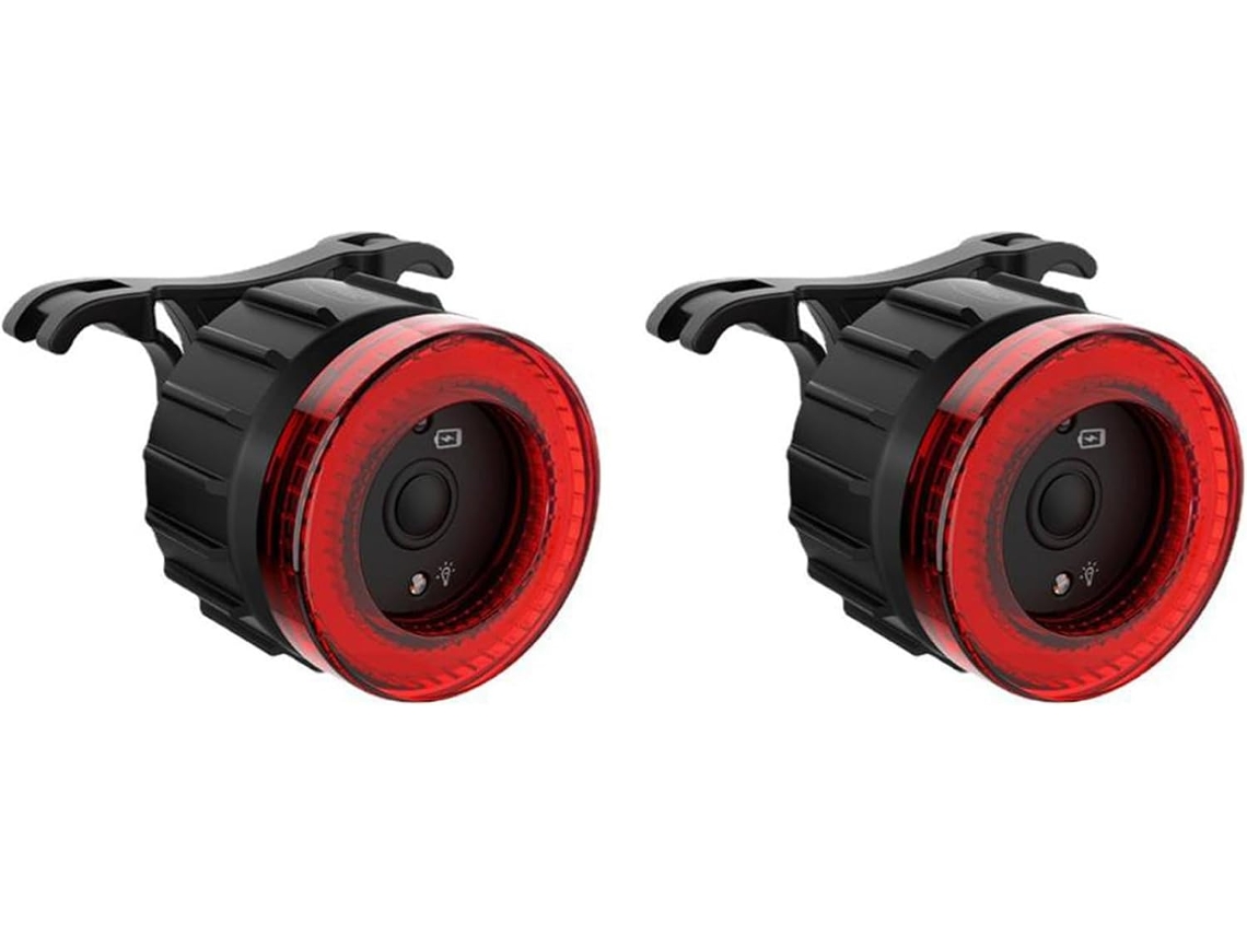 2 Luces Led Inteligentes De Freno Para Bicicleta, Luz Trasera Con Indicador De Carga