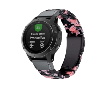 Pulsera VEANXIN de resina de rodonita de lujo Garmin Quatix 6X Solar