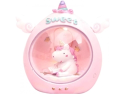 Lámpara de lectura infantil de unicornio rosa, ambiente acogedor, ideal para redes sociales, luz nocturna LED, luz nocturna decorativa.