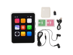 Reproductor Mp3 Con Pantalla Táctil De 2,4 Pulgadas, Altavoz Hifi Portátil, Radio Fm Y Grabadora De Voz - Blanco