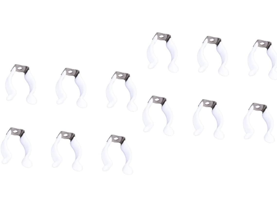 Clips De Acero Inoxidable Para Soportes De Lámparas Led, Paquete De 12 Unidades, Prácticos Para Tubos.