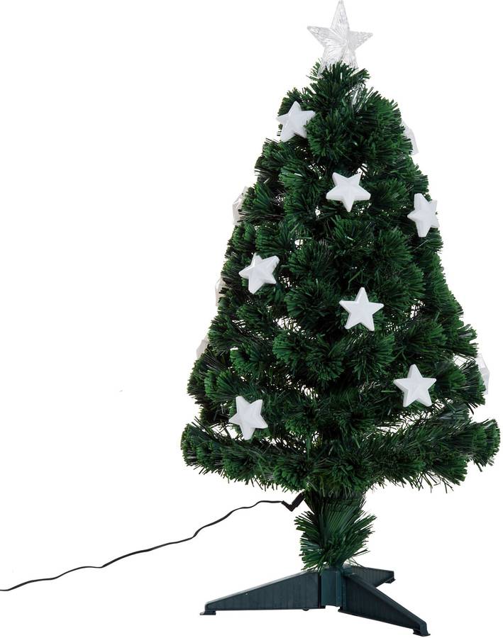 Homcom Navidad Pequeño artificial 90 cm con 12 luces led ramas base desmontable y soporte 020344