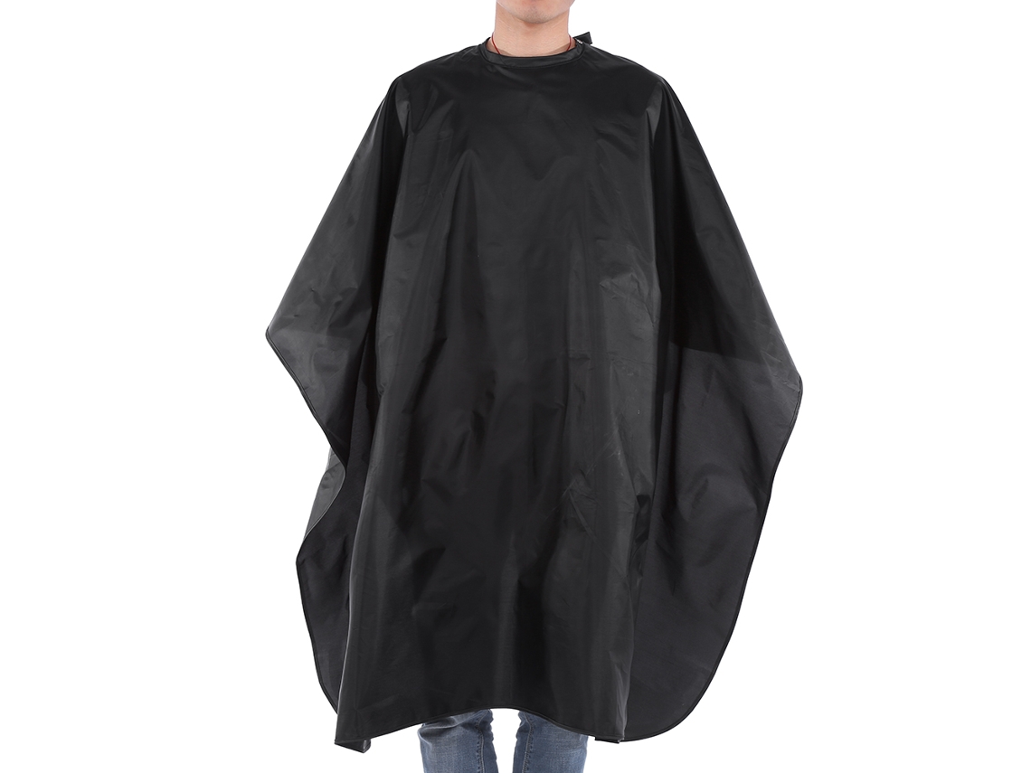 Manta De Peluquería Negra Profesional Para Adultos - Impermeable, Ajustable Y Fácil De Limpiar